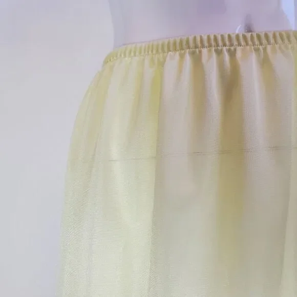 Vintage Yellow Mini Slip Skirt - Picture 4 of 6